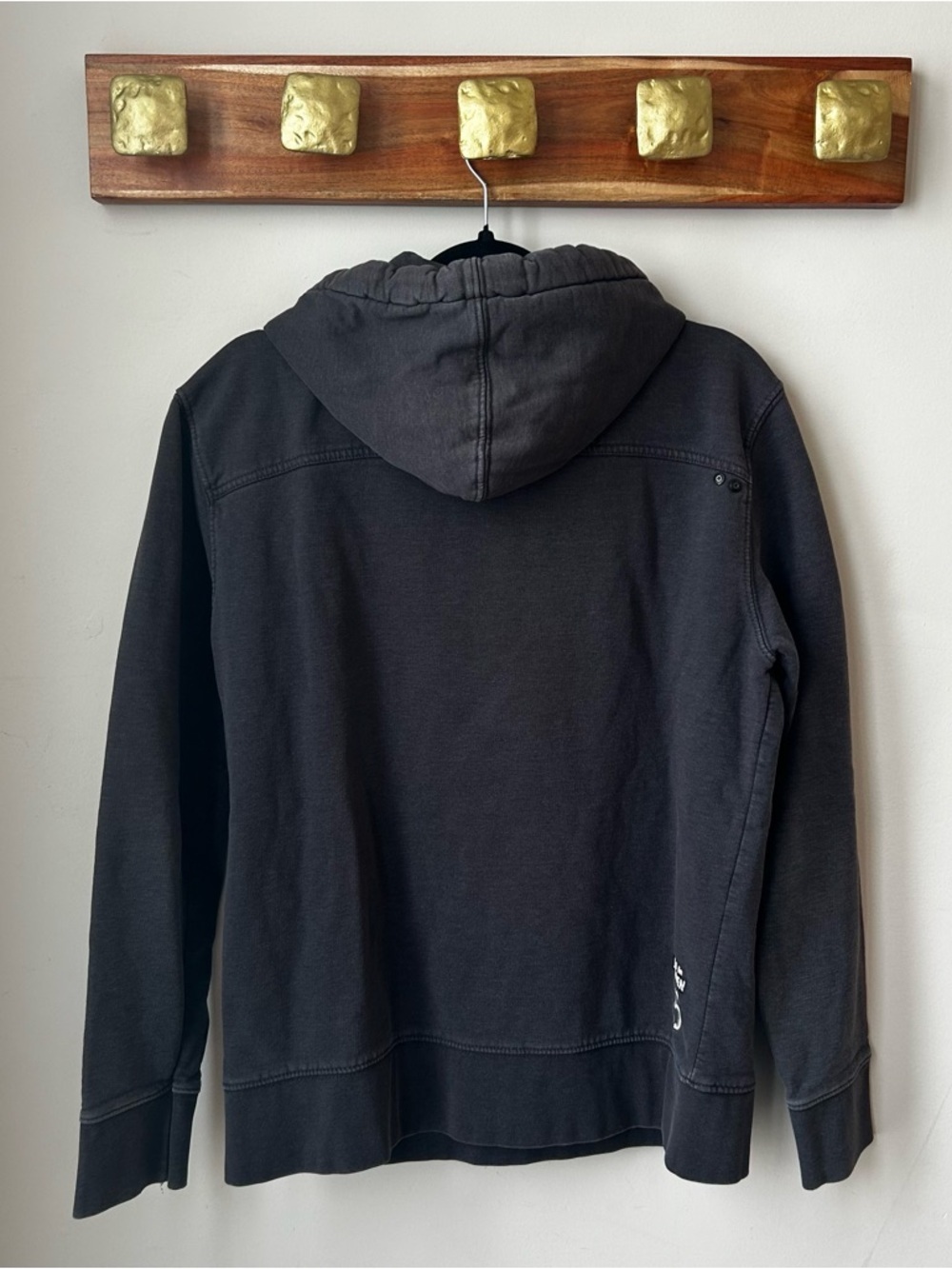 🟢 5 for $25 🟢 Jack & Jones Hoodie XL Charcoal Vintage Wash Y2K Minimal Streetwea - Picture 6 of 8